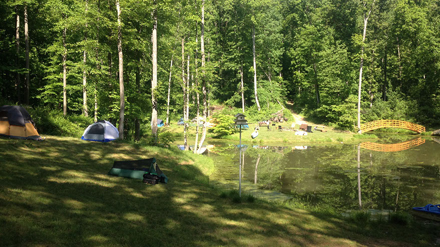 Guests are welcome to tent camp on the property during their stay at this Cabin for rent.